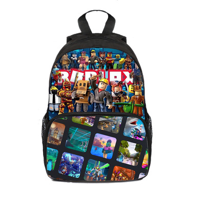新款roblox书包儿童大容量收纳双肩包幼儿园休闲减负学生背包跨境