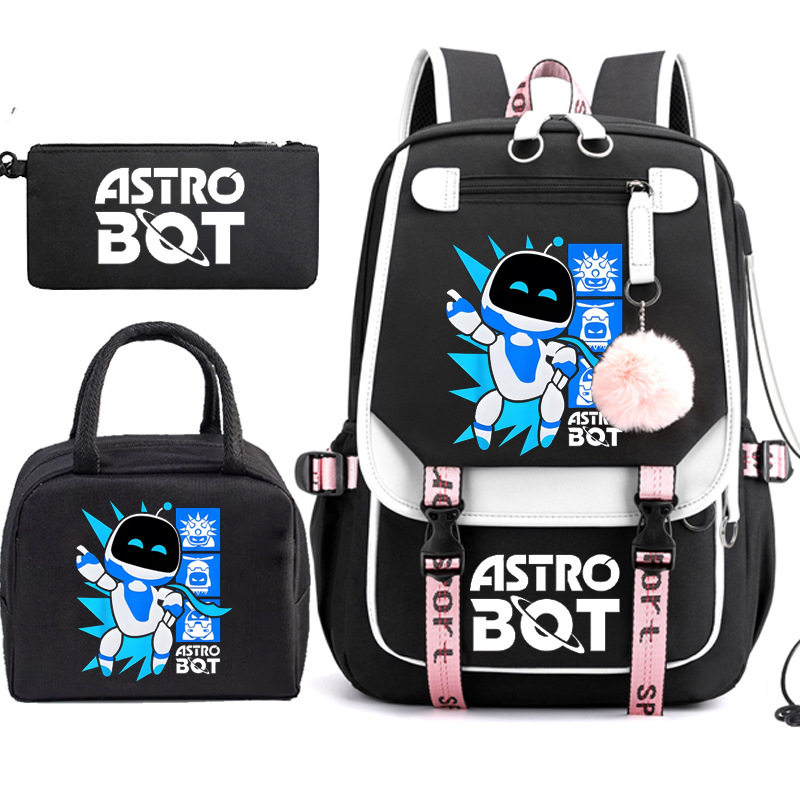 跨境热销太空机器人Astro Bot校园初高中小学生书包户外旅行背包