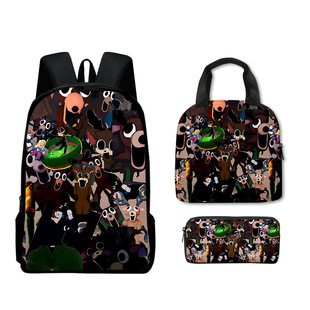 3D新品跨境 99 nights in the forest  背包午餐包笔袋三件套