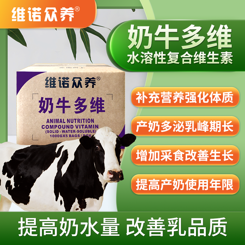 奶牛多维预混料补充多种维生素营养增加奶水质量改善机体减少应激
