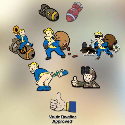 汽车贴纸Fallout4 Vault避难所小子导弹游戏哔哔车贴划痕装饰车贴