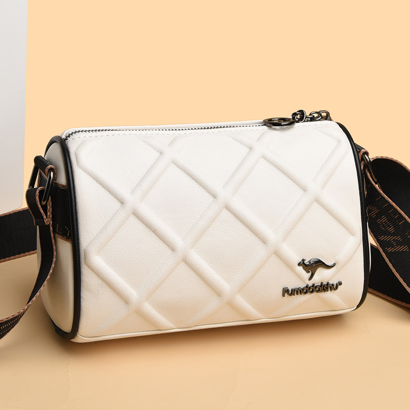 正品软皮包女2024新款时尚百搭大容量牛皮宽带圆筒小包斜挎单肩包,箱包皮具/热销女包/男包,小方包,淘宝优惠券,粉丝福利购,淘宝优惠卷