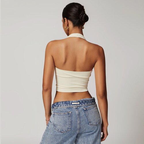 透气挂脖美背瑜伽文胸