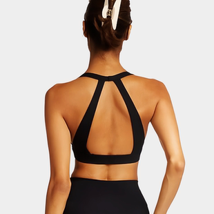2026秋款 欧美瑜伽服文胸运动背心女大露背美背含胸垫健身内衣性感
