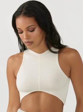 欧美速干短款美背背心式运动文胸女跑步健身内衣瑜伽服带胸垫bar