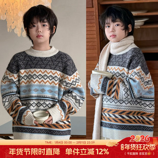 G+童装男女童加厚毛衣2025冬季新款中大童羊绒衫儿童针织衫52897
