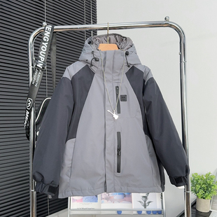 男童羽绒服三合一冲锋衣2025冬季新款儿童棉服外套内胆中大童上衣