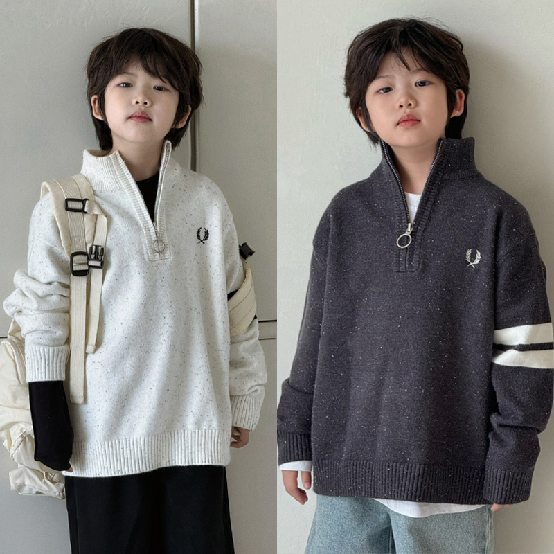 G＋童装男童半拉链毛衣