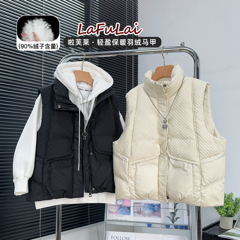 啦芙莱童装男童羽绒马甲冬款中大童外穿背心儿童保暖上衣外套3719