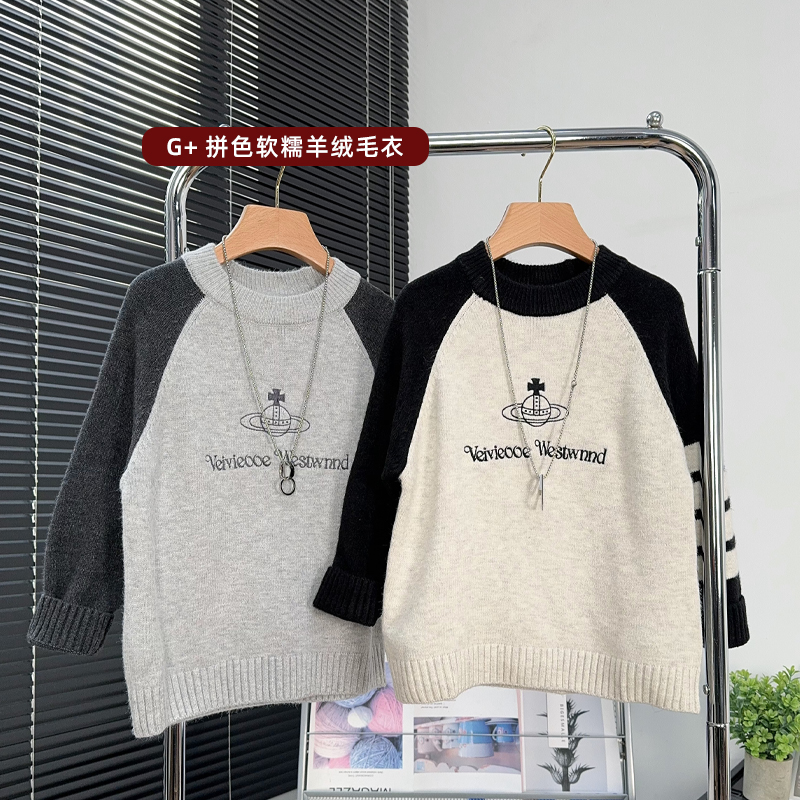 G+童装男童加厚毛衣儿童针织衫