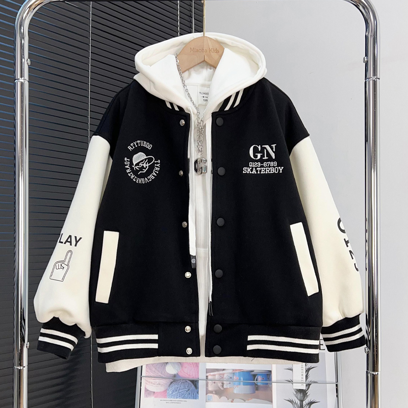 童乐鱼童装男童拼色棒球服