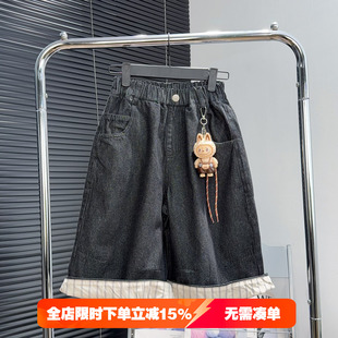 啦芙莱童装男女童牛仔中裤2026夏款中大童七分裤韩版儿童裤子2367