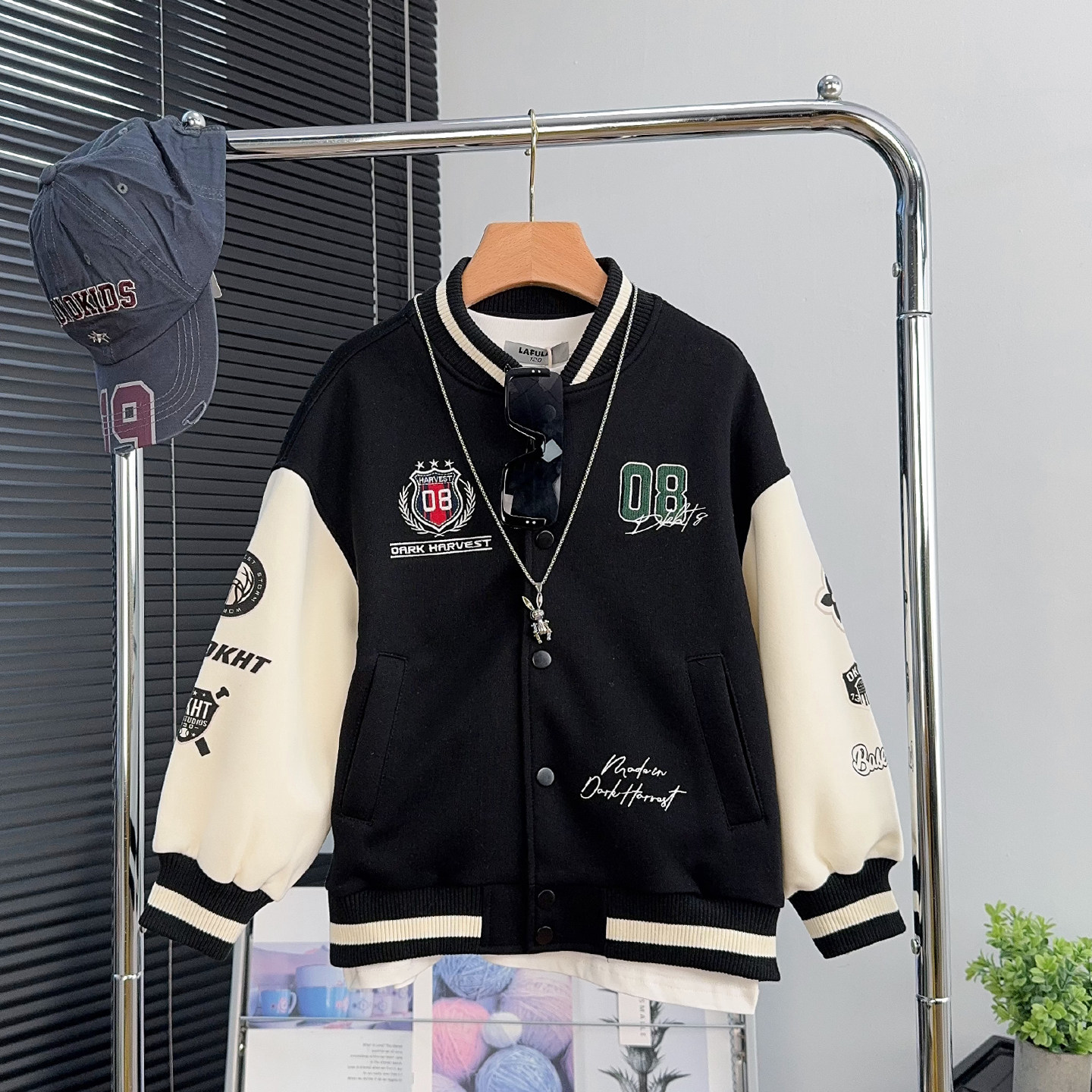 童乐鱼童装男童棒球服图片