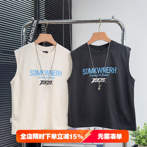 祖赫男童字母背心夏季薄款