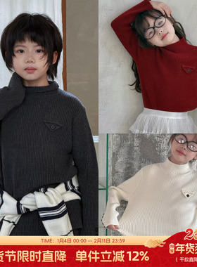 G+童装男女童中领毛衣冬款中大童内搭针织衫儿童打底羊毛衫52831