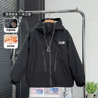品牌童装男童夹棉三合一冲锋衣