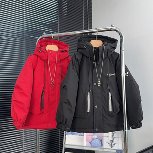 外套中大童加厚儿童派克服2035 新款 童乐鱼童装 儿童防水羽绒服冬季