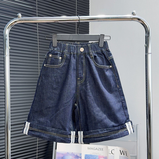 中大童休闲五分裤 啦芙莱童装 男女童牛仔中裤 2026夏季 1525 儿童短裤