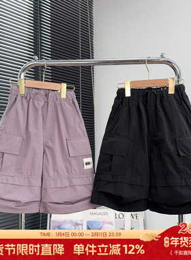 大E小e童装男童工装短裤夏季中大童薄款五分裤儿童速干中裤66832