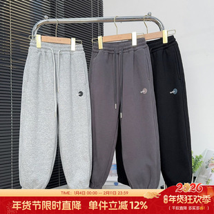 品牌童装男童加绒裤子冬款中大童休闲裤儿童一体绒卫裤男孩运动裤