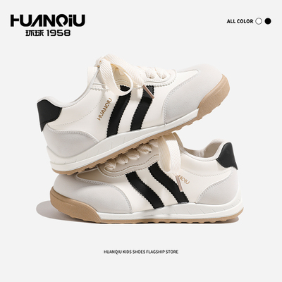 环球2025新款秋季百搭板鞋德训鞋厚底增高女鞋学生休闲鞋大童鞋子