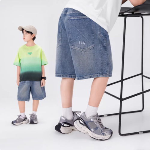 男童牛仔五分短裤夏季薄款洋气