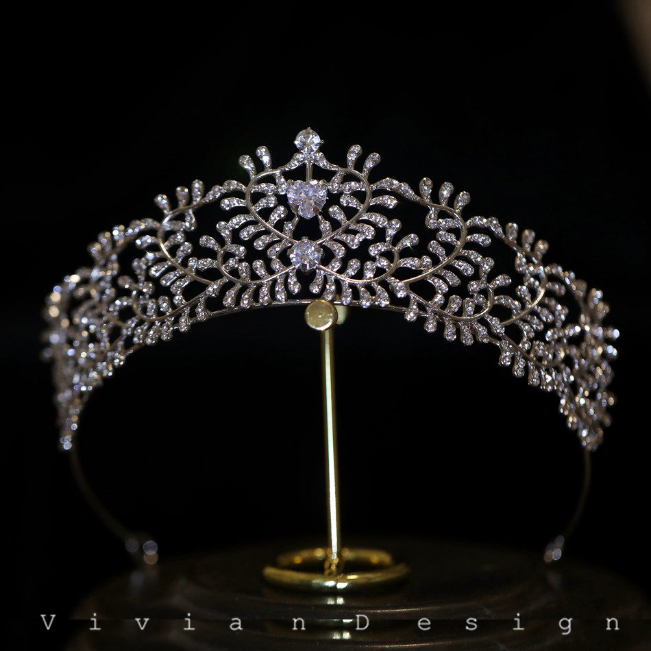 气质发冠镂空韩式唯美水钻新娘伴娘表演生日皇冠头饰