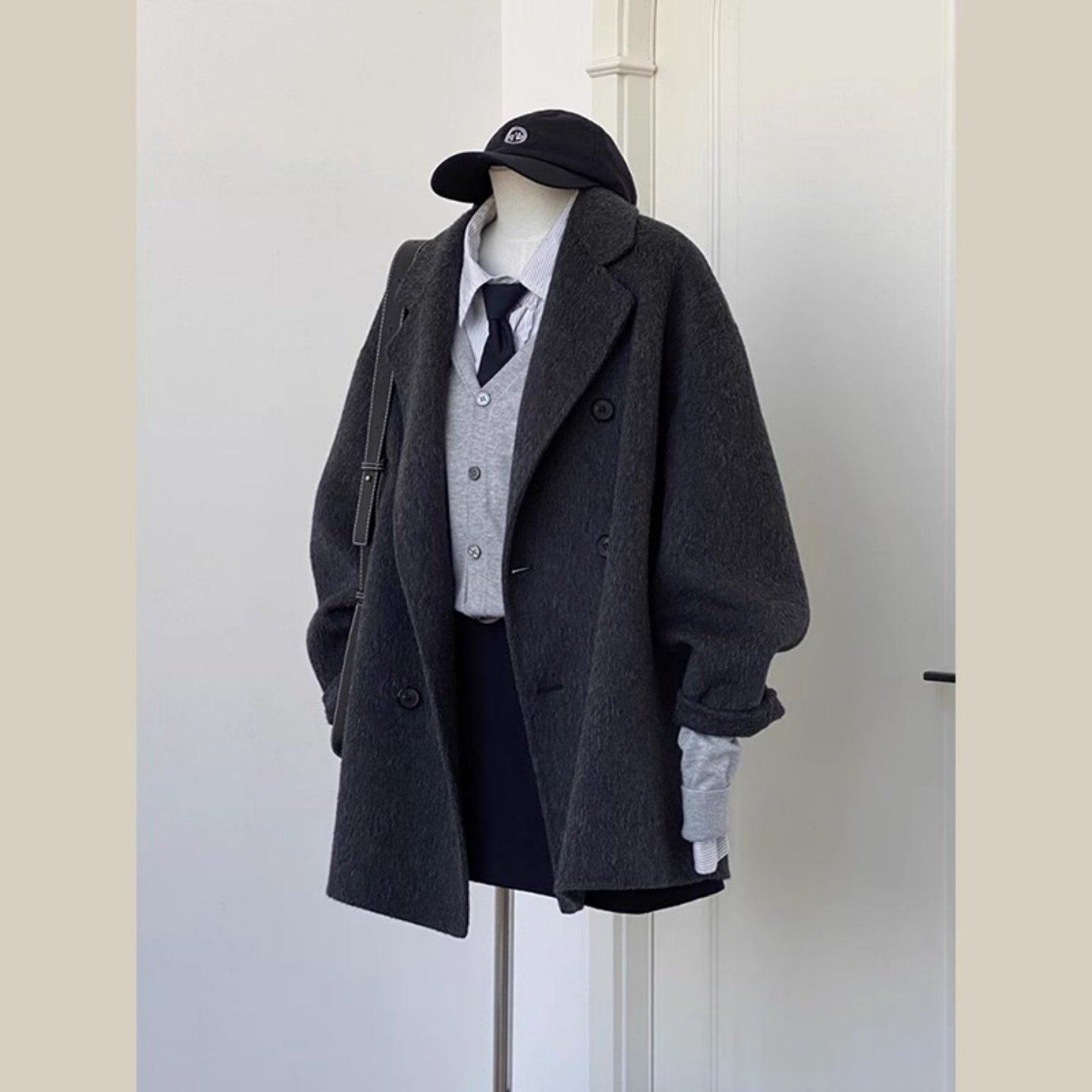 短款大衣女小个子2025新款深秋冬季加厚呢子西装毛呢外套