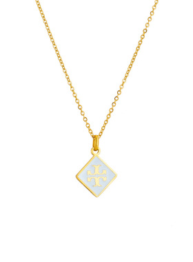 汤家高级几何耳钉项链 欧美简约风格 百搭时尚百搭