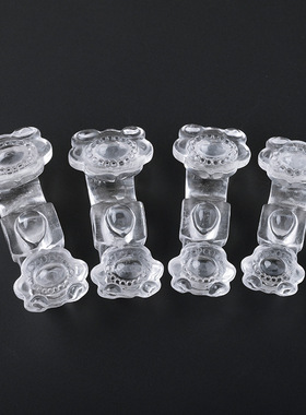天然白水晶如意雕刻件透体白水晶原石打磨吉祥如意家居摆件工艺品