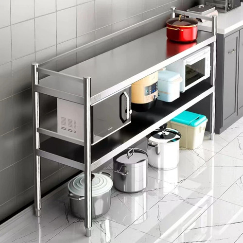 京虎304不锈钢双层微波炉置物架