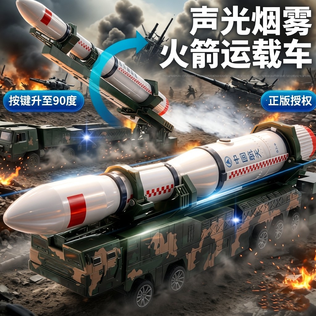 中国长征火箭模型航天太空卫星宇航员积木中国火箭生日礼物玩具