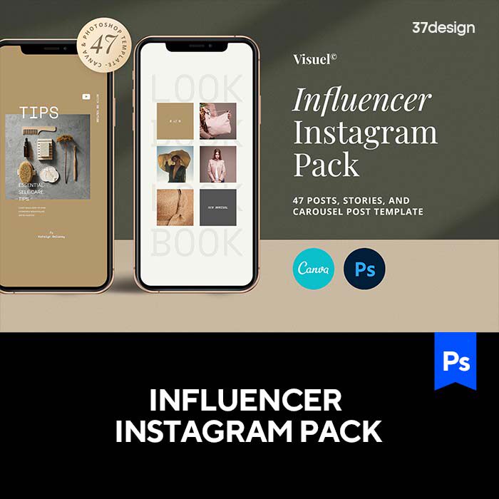 极简社交媒体界面Instagram排版版式编辑推文文稿设计模版psd格式