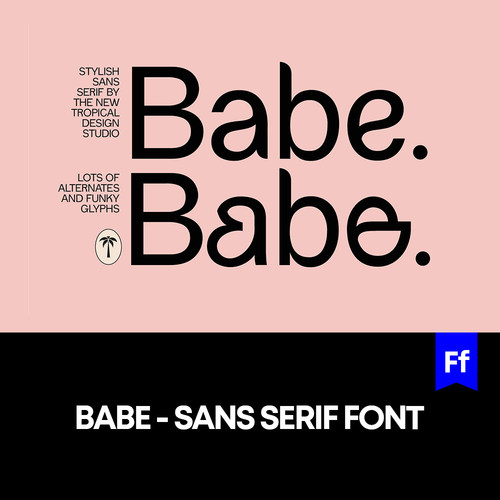 Babe 优雅知性无衬线英文字体logo标识排版版式字体安装mac下载