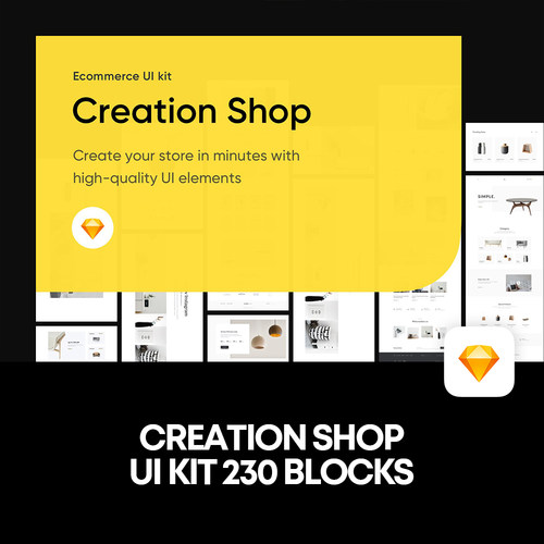 64页商业网站网页网店排版版式UI界面设计素材工具包Sketch格式