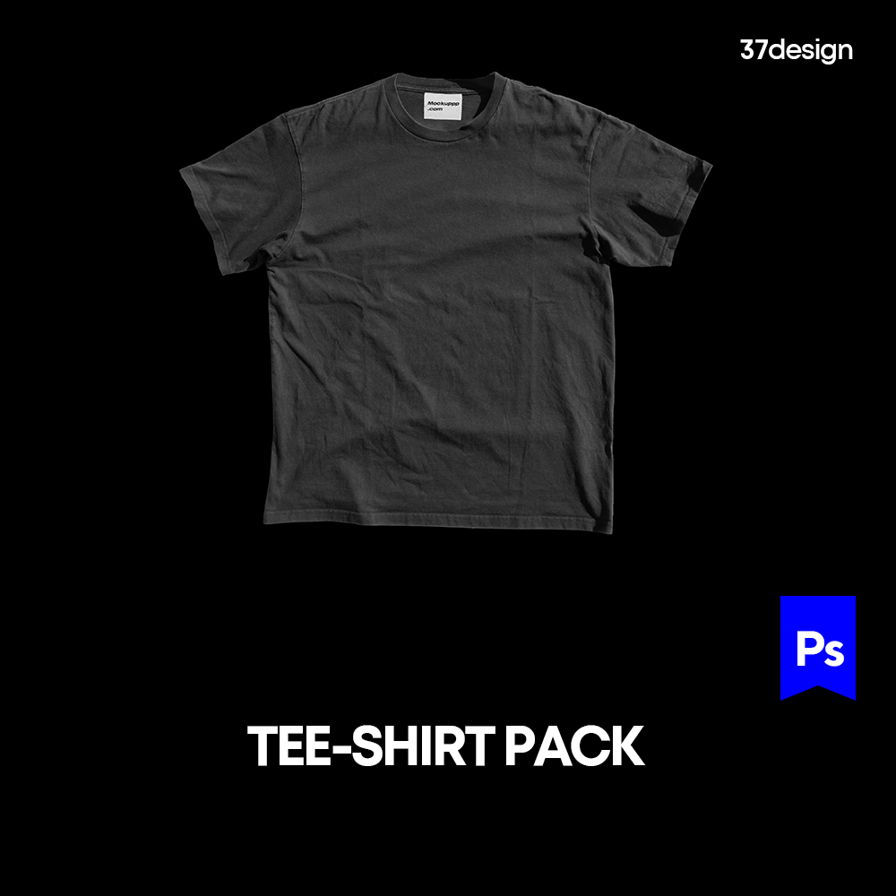宽松T恤短袖模拟效果展示样机mockup智能贴图psd设计素材模版