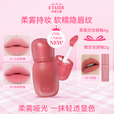 ETUDE HOUSE/伊蒂之屋爱丽小屋哑光柔雾定妆唇釉唇彩口红女新品