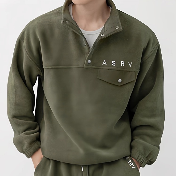 美式摇粒绒加厚保暖运动卫衣套装