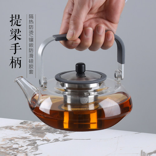 ORTOR玻璃茶壶家用提梁壶耐高温