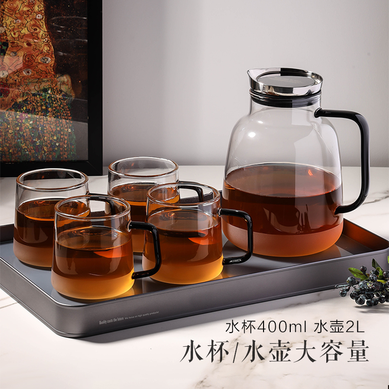 ORTOR大容量玻璃手柄杯壶耐高温
