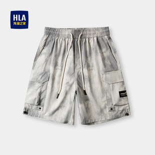 海澜之家简约休闲中裤 五分裤 26春夏新款 工装 男 松紧腰系带时尚 HLA