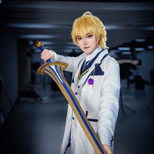 fate FGO亚瑟白情人节旧剑英灵灵衣礼服Cos亚瑟王cos服亚瑟王cos