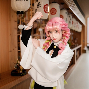 甘露寺蜜璃cos服甘露寺蜜璃cos甘露寺蜜璃假发甘露寺蜜璃日轮刀