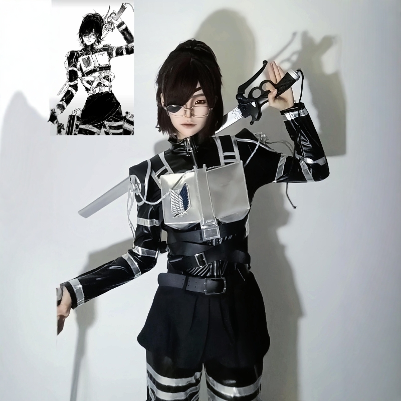 进击的巨人最终季艾伦三笠cos韩吉cos服韩吉cos韩吉假发韩吉枪剑