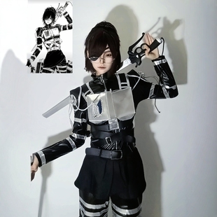 进击的巨人最终季艾伦三笠cos韩吉cos服韩吉cos韩吉假发韩吉枪剑