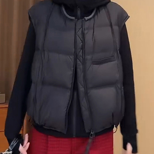 韩系高级感羽绒棉马甲