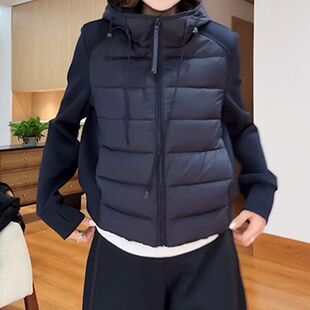 巨好看撞色连帽棉服女款2026冬季新款时尚休闲小众保暖夹棉外套