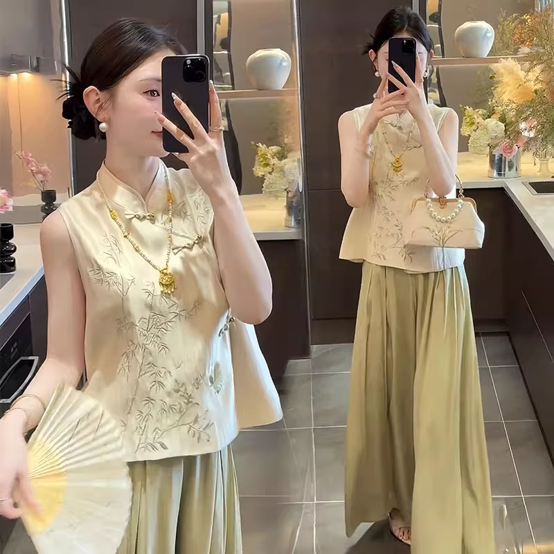 轻奢中式国风套装女新款夏季