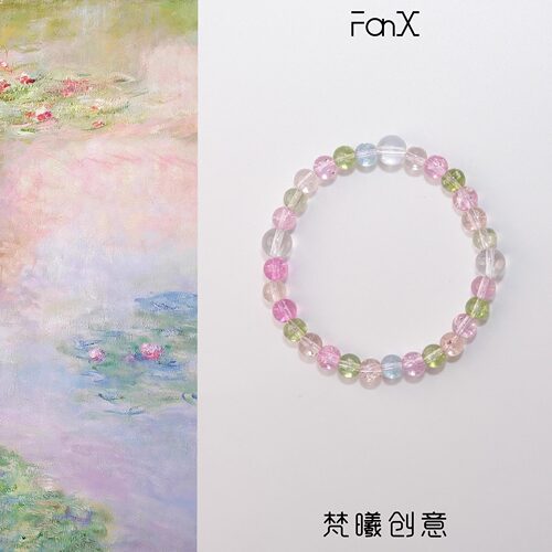 天然彩虹碧玺手串国风原创手串