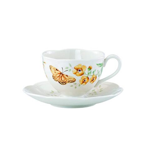 蝴蝶咖啡杯欧式咖啡器具套装简约陶瓷美国进口lenox杯子创意骨瓷